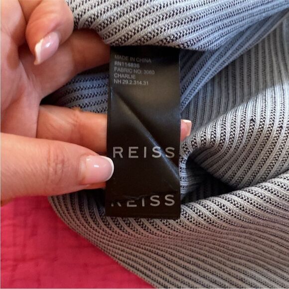 Reiss Striped Sleeveless  midi Dress, US0 - Picture 9 of 10